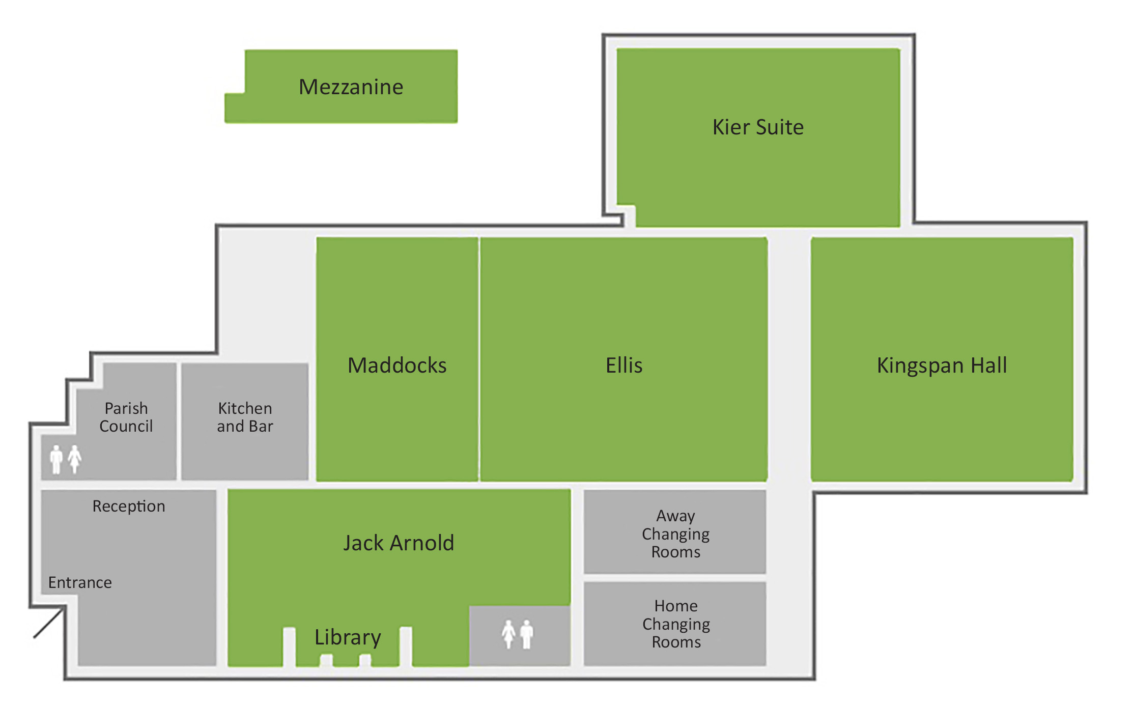 Eco Hub Floorplan showing how the rooms sit together inside the Eco Hub