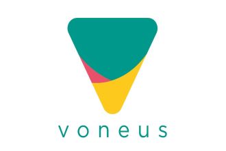 Voneus logo - green, yellow and red triangle
