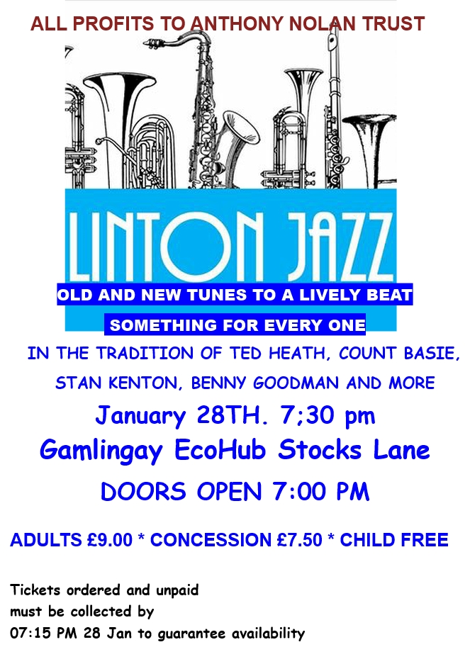 A poster saying Linton Jazz