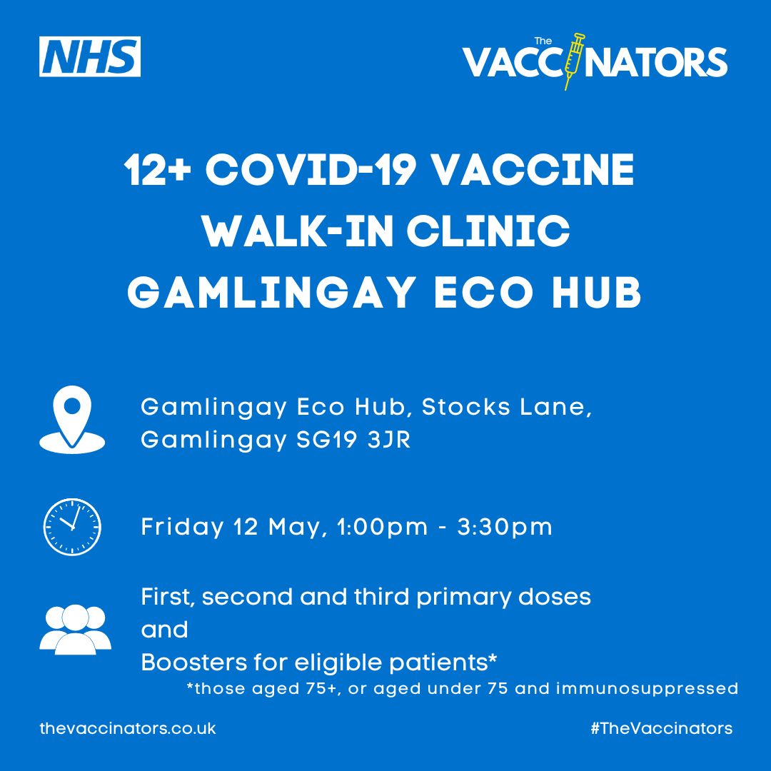 Outreach Covid Vaccination Visit to Gamlingay 75+ walk in