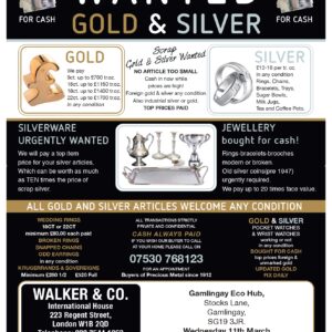 Come along and find out what your unwanted jewellery and other precious metal items are worth with Nationwide Gold - you may be pleasantly surprised! march 11th